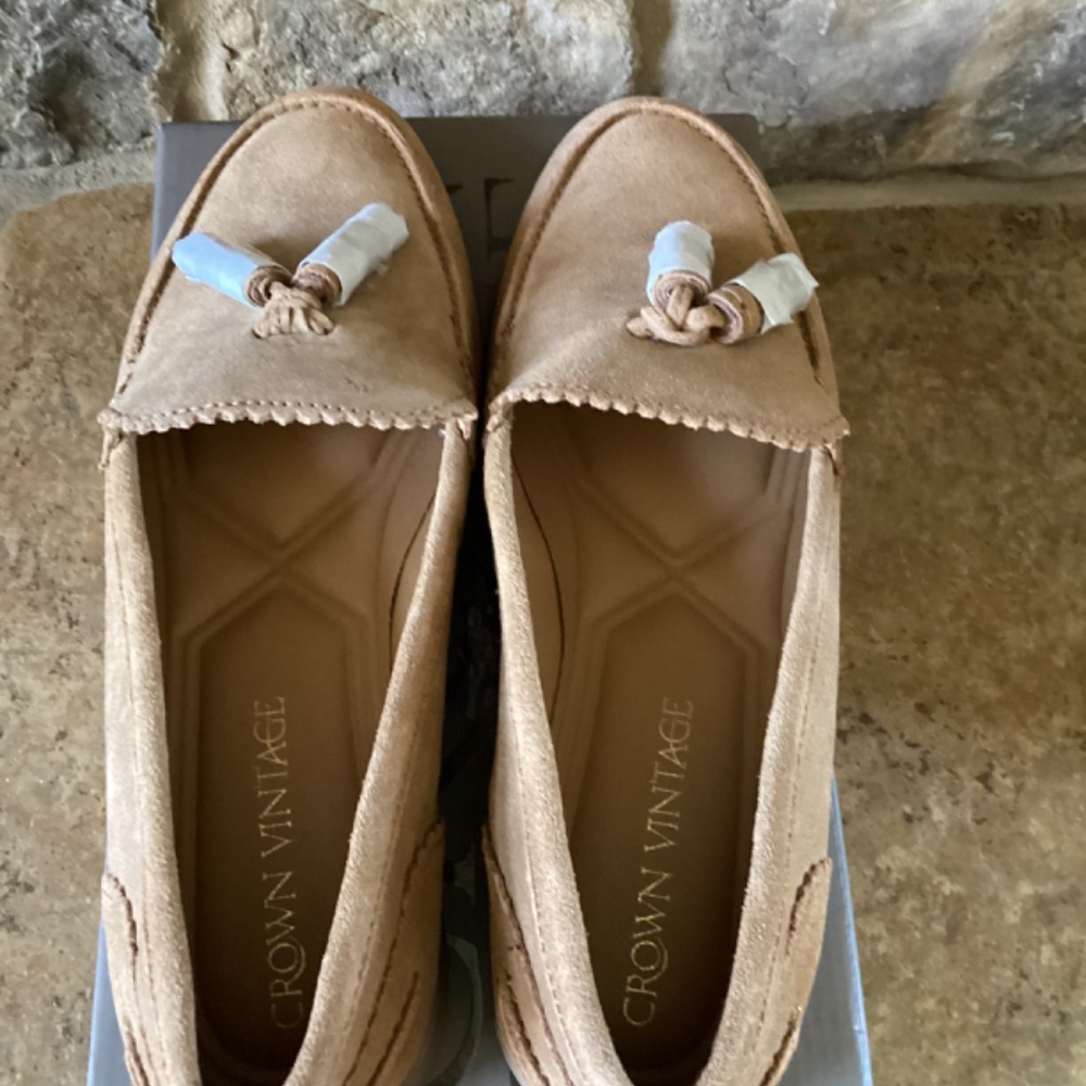 Crown Vintage Women's Loafer Shoe Size 8 Cow Suede CV-Madina Graham Crust NIB - Picture 8 of 11